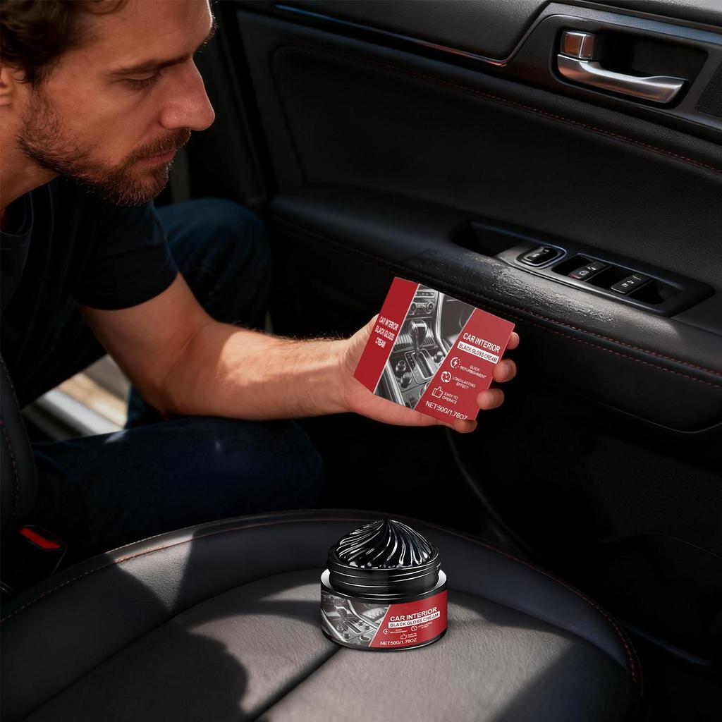 Car Interior Cleaner 50g Auto Detailing Supplies Car Interior Upholstery Cleaner Cream For Vehicle SUV RV Sedan Seat Dashboard