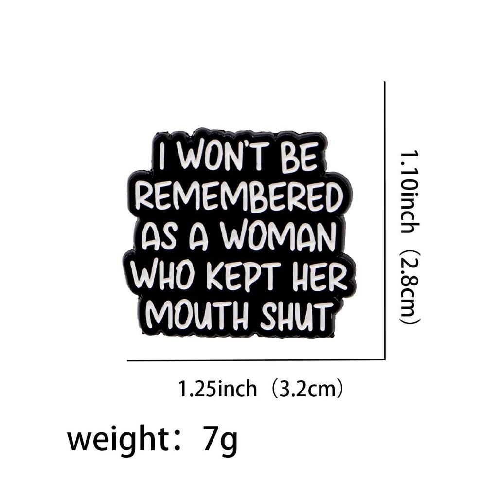 Motivational Cartoon Medal: Creative Metal Brooch with English Lettering for Clothing Accessories