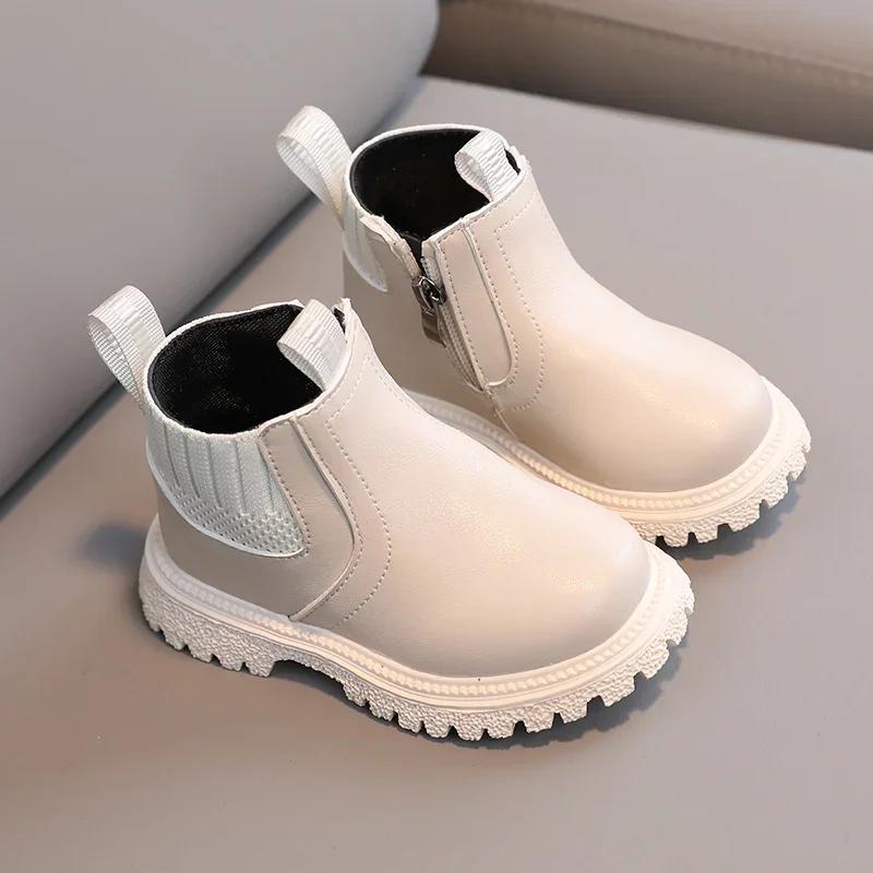 Children Fashionable Boot Simple Solid Color Casual Style Boot Kid  Outdoor Elegant Thermal Comfortable Non Slip Boot
