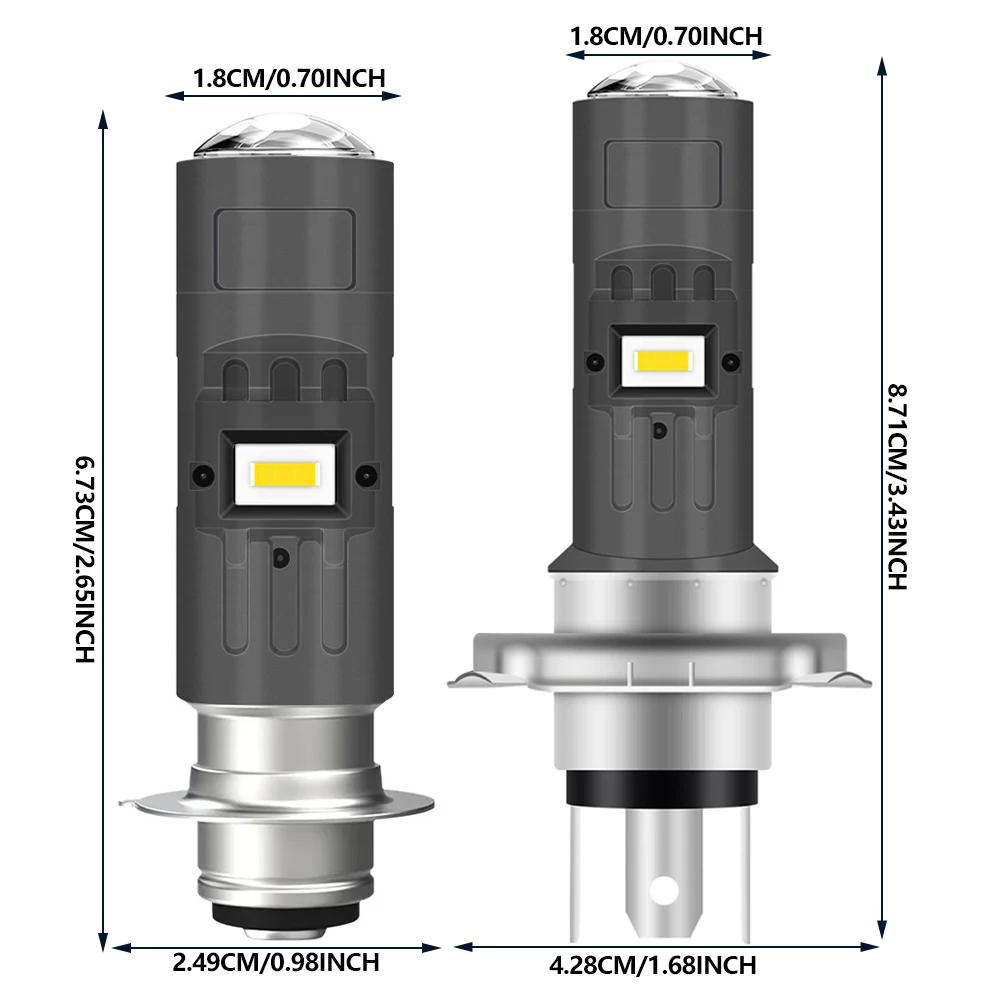 6000Lumen P15D H4 Motorcycle LED Spot Light Aluminum Alloy Lens Headlight Scooter Motorbike Bulb Dual Color DRL Hi/Lo Beam Light