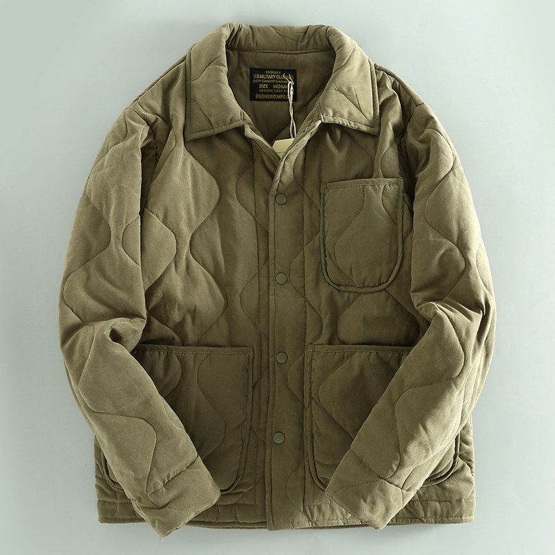 Touch Comfortable ~ Island Lapel Winter Export Thickened Men Workwear Cotton Coat Outwear Retro Warm-Keeping Cotton Clothing Tide