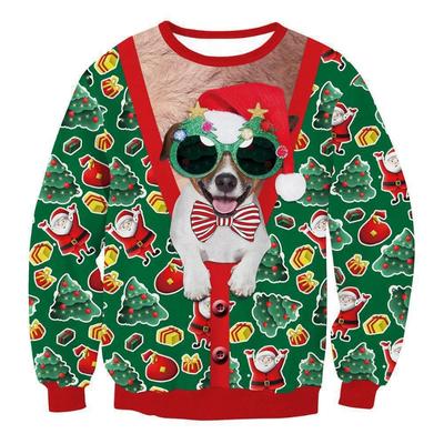 Autumn Christmas Hooded Sweatshirt 3D Digital Print Unisex Trendy Loose Casual Sweatshirt