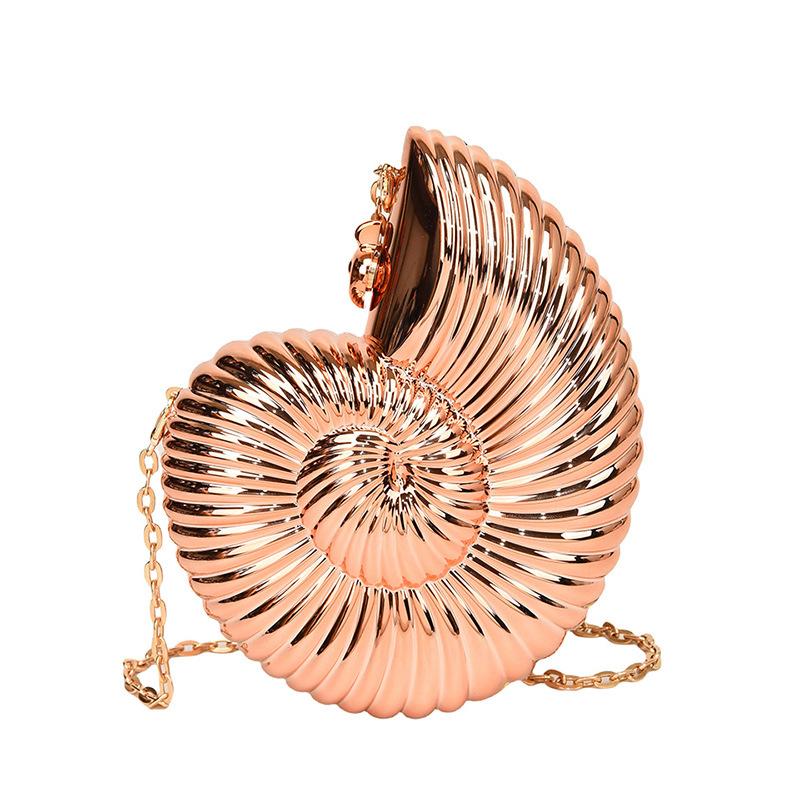Exquisite small fresh personalized conch pvc plaid women's chain small square bag 24 summer new shoulder messenger bag