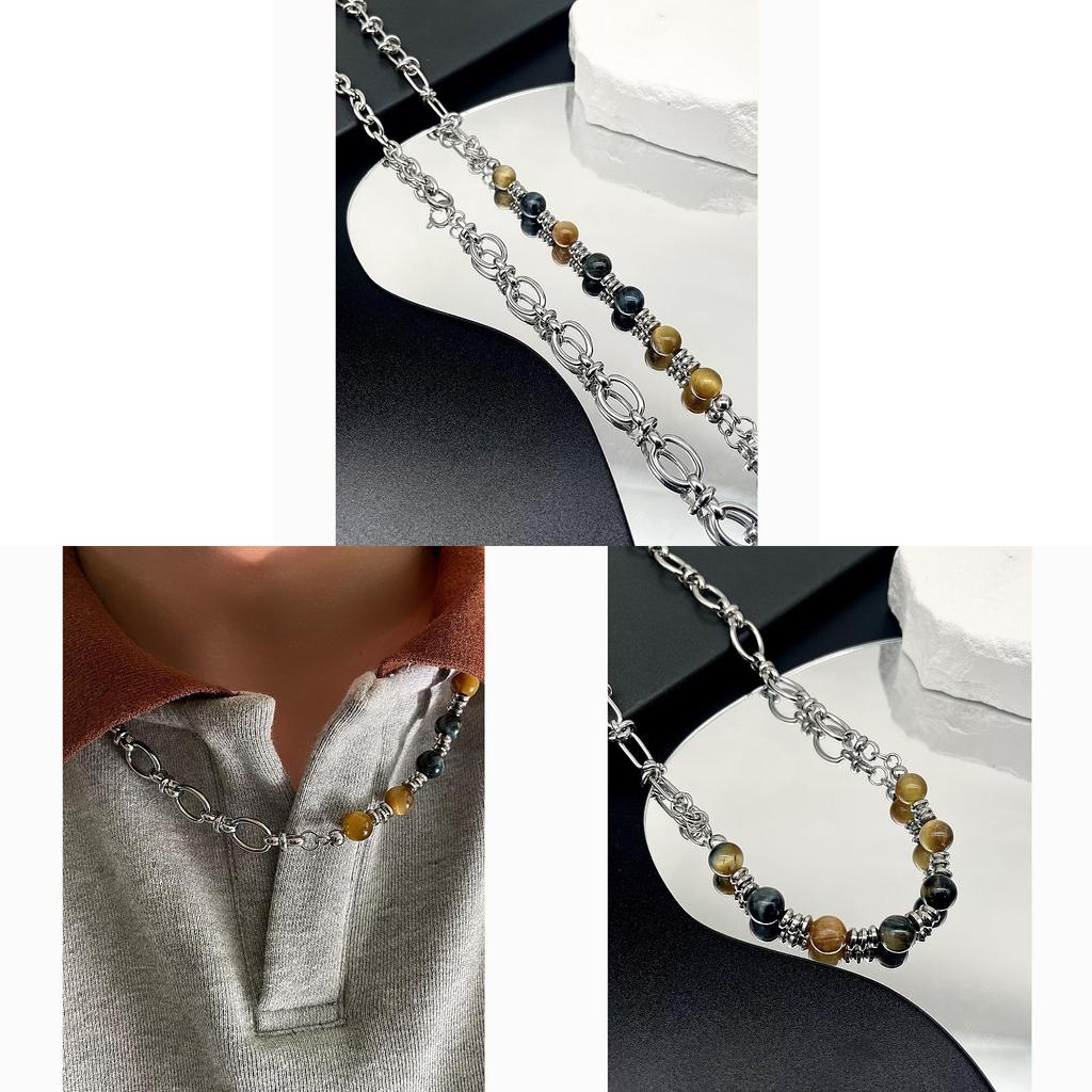 Elegant Stainless Steel Chain With Dreamy Stone Geometric Pendant For Daily Wear And Gift