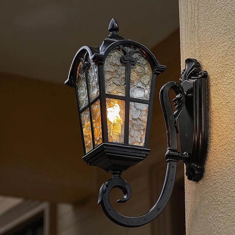 Garden Lamp European Outdoor Villa Waterproof Balcony American Pastoral Outdoor Wall Lamp Exterior Wall Wall Lamp Household