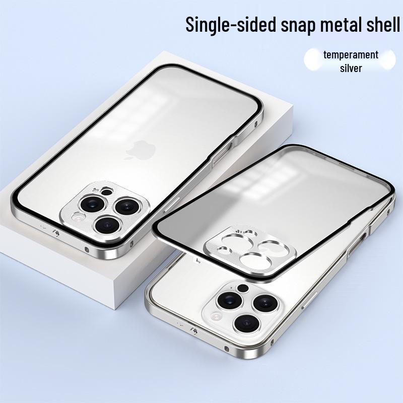iPhone 16 Pro Max Metallrahmen Hülle mit Linsenschutz