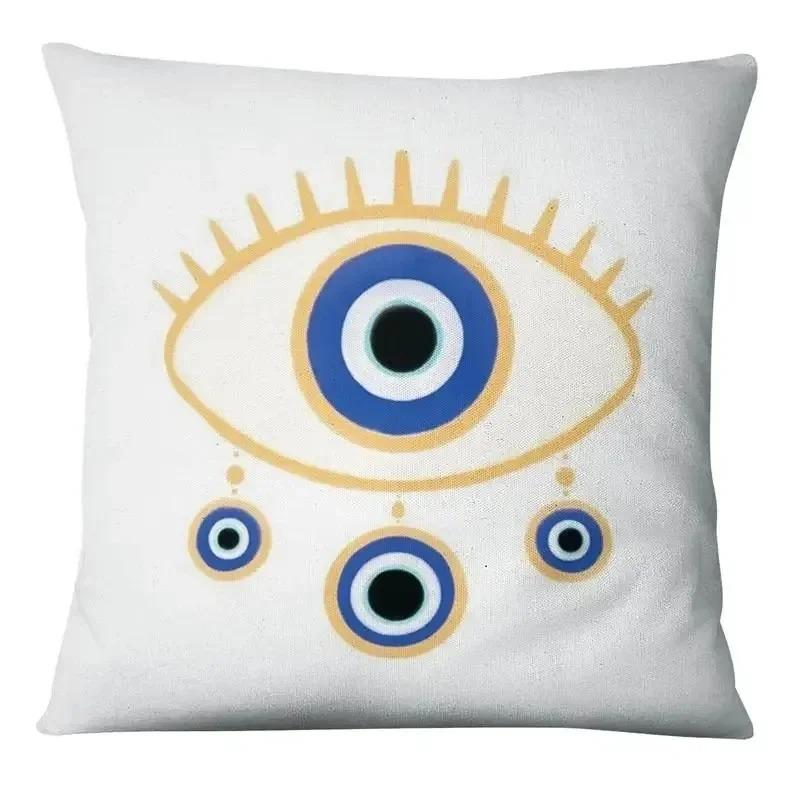 Evil Eye Square Throw Pillow Cover Seat Symbol Art Print Cushion Cover Pillow Cover Decoration Home