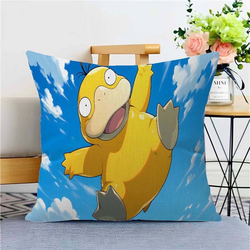 

P-Pokemon P-Psyduck 45*45cm Cushion Cover Pillow Cover Decor Pillowcase Home Pillowcase For Couch Pillow 12x12Inch