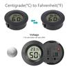 2/4 Pcs Mini Hygrometer Thermometer Fahrenheit or Celsius Meter Digital LCD Monitor Indoor Room Round Humidity Temperature Gauge