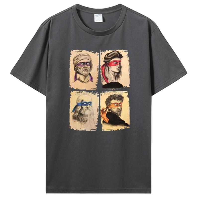 2025 Science Turtles T-Shirt Men Women Mutant Ninja Short Sleeve Humor Tee Shirt Cotton Funny Tops Print Summer T Shirt Cloting