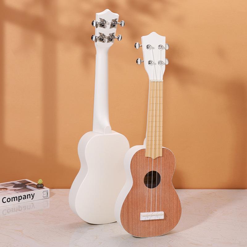Milky White Peach Core Solid Wood Ukulele with High Aesthetic Appeal
