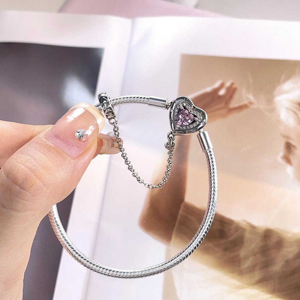 Sliver Bracelets Heart Lucky Eyes Bracelets Female Anniversary Party Fine Bracelets Bangles Jewellery Gifts for Women