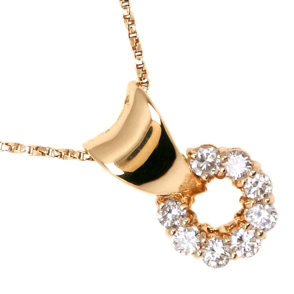 

Necklace K18 yellow gold/diamond 2.8g Women Used