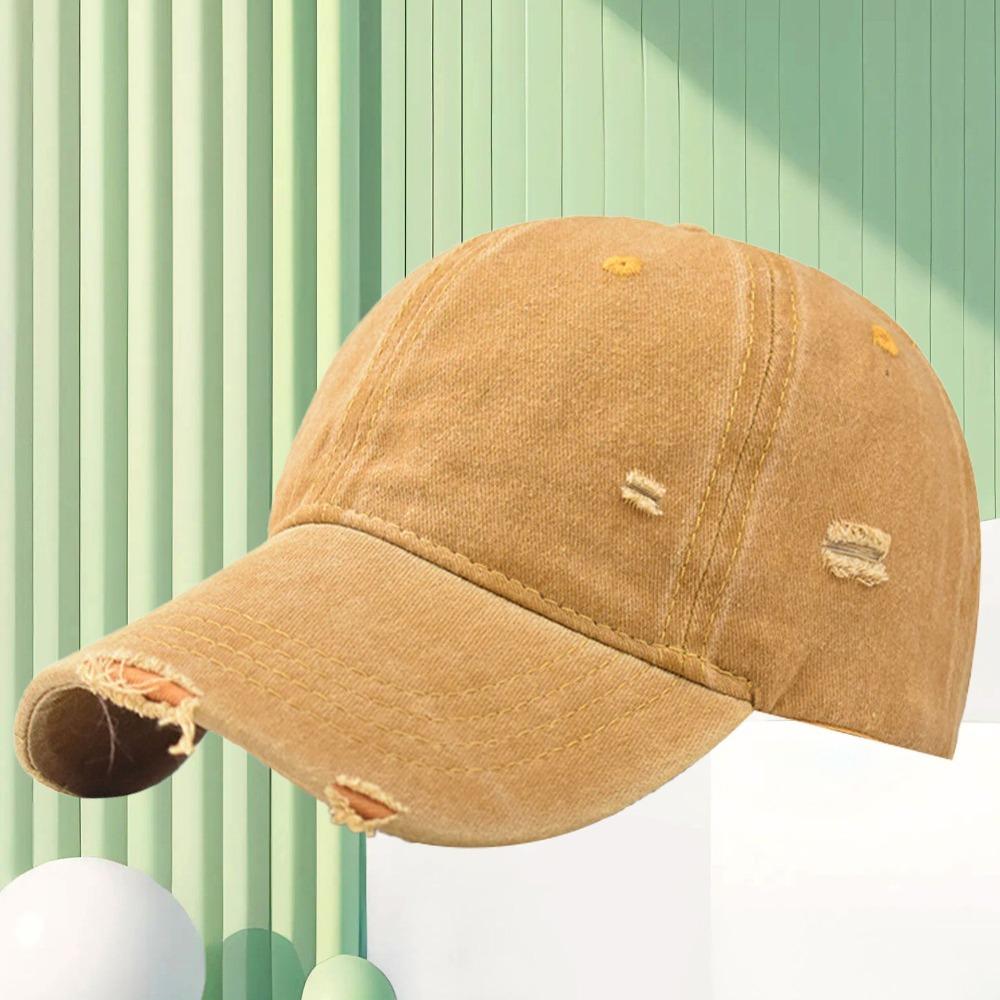 Broken Hole Peaked Cap Adjustable Sunscreen Hats Fashion Baseball Hats  Man Women Outdoor Sports
