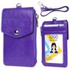 Multi-card Slot Student ID Credit Card Badge Cover PU Leather Work Card Holder Coin Zipper Bag Card Sleeve Wallet with Lanyard