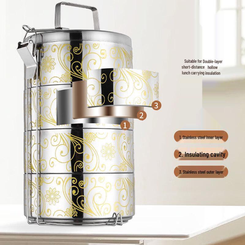 Debao Multi-Layer Insulated Stainless Steel Food Carrier