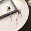 Sweet Korean Tassels Earrings for Women Playing Cards Dangle Drop Studs Ear Rings Sweet Temperament Earwear Accessories