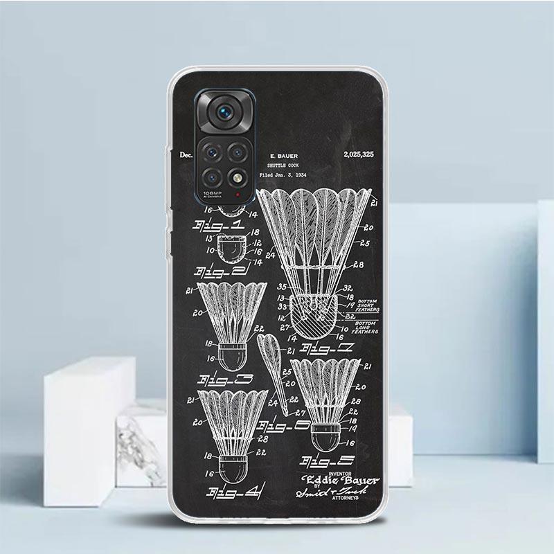 Badminton Sport Phone Case For Xiaomi Redmi Note 15 14 14S 13 12S 12 Pro Plus 11S 11 11T 11E 10S 10 + Soft TPU Back Cover Redmi