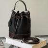 Frühling 2025 Damen Colorblock Kordelzug Beuteltasche - Trendige Patchwork Handtasche, Schultertasche