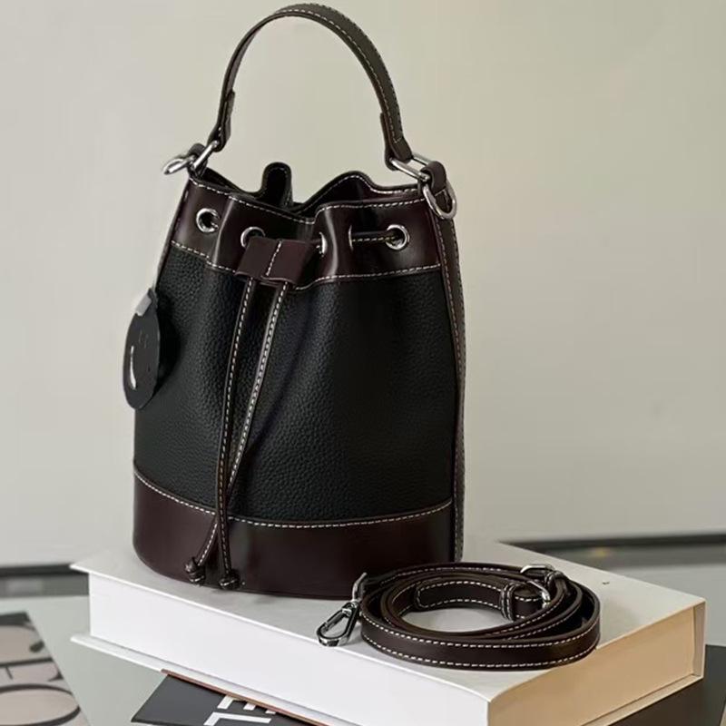 Frühling 2025 Damen Colorblock Kordelzug Beuteltasche - Trendige Patchwork Handtasche, Schultertasche