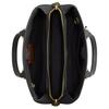 Coach Savannah 28 Brand Logo Litchi Grain Leather Shoulder Tote Bag Large Women Handbags Black CAL54-IMBLK
