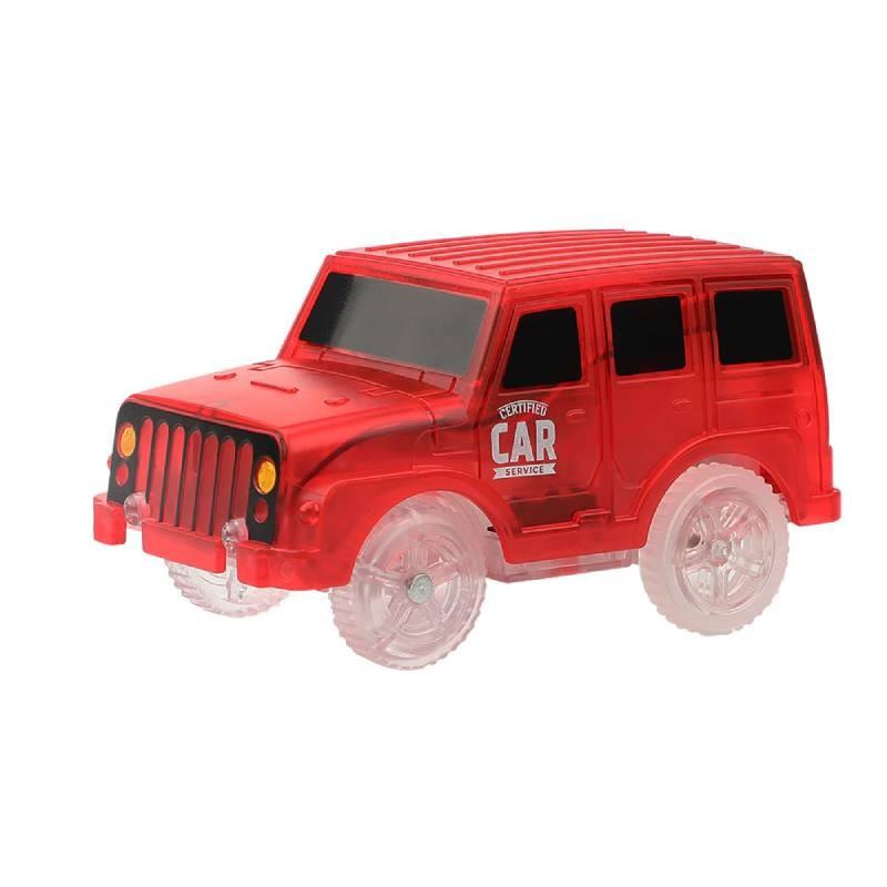 

Electric Transparent 5 Light Candy Toy Car With Glowing Features For All Kids Hummer Red