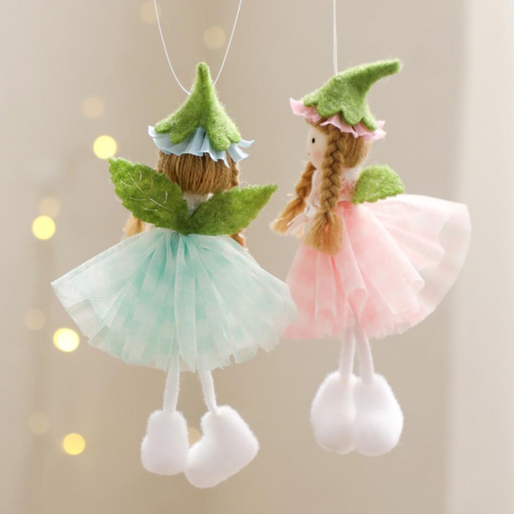 2025 Easter Long Legs Flower Fairy Angel Elf Rabbit Dolls Home Hanging Ornaments Spring Easter Party Supplies Kids Birthday Gift