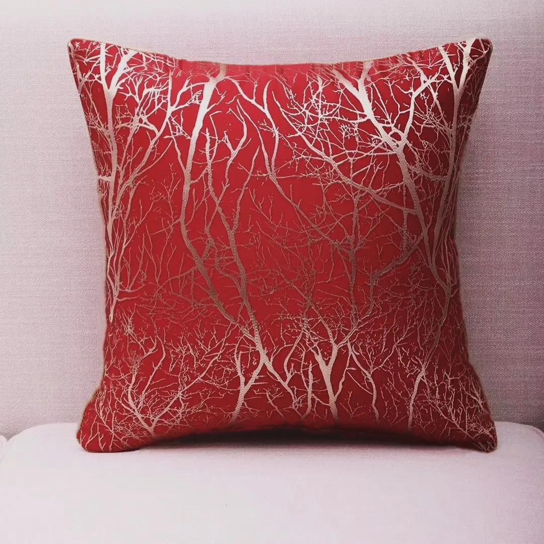 1PC Jacquard Luxury Cushion Cover 45x45cm High Quality Decor Sofa Pillow Cover Decorative Pillowcase BeigeBlue Cushion Covers 45x45cm красный 1670₽