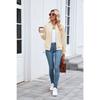 Women's Long-Sleeve Jacket Fall/Winter Solid Color Crew Neck Zipper Loose-Fit Long-Sleeve Sweatshirt Women's Baseball Jacket
