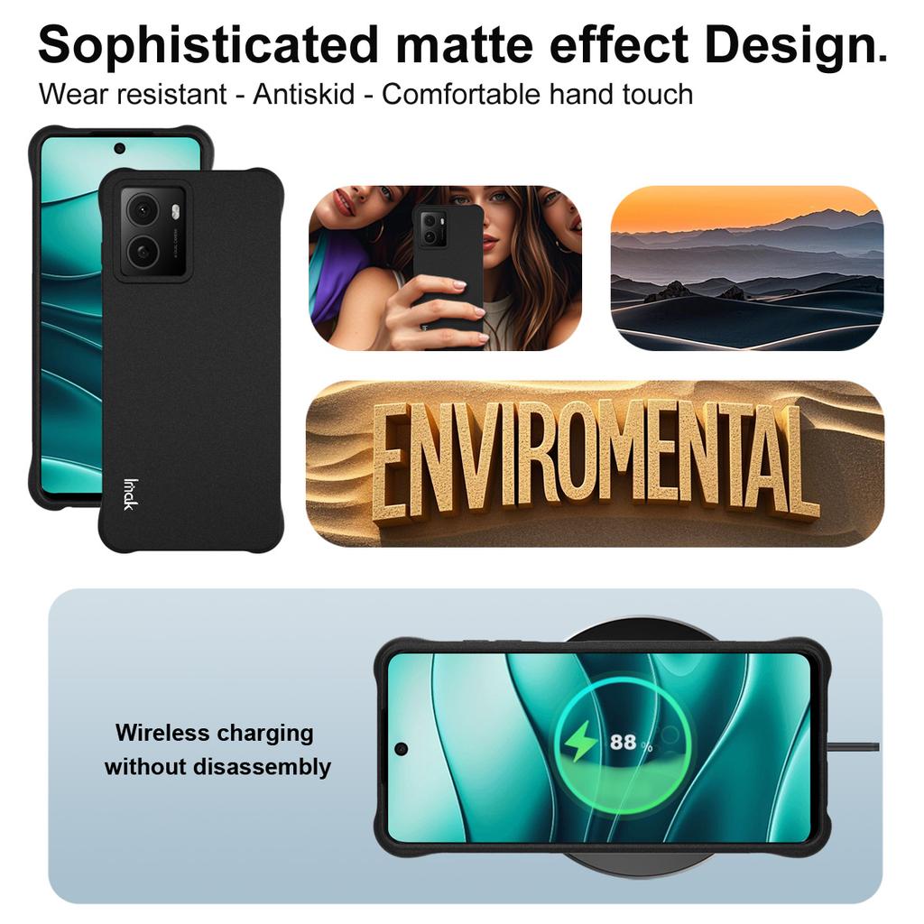 IMAK For HMD Pulse Pro/Pulse+/Pulse Deksel TPU Telefondeksel Kollisjonspute Støtsikker Beskyttelse