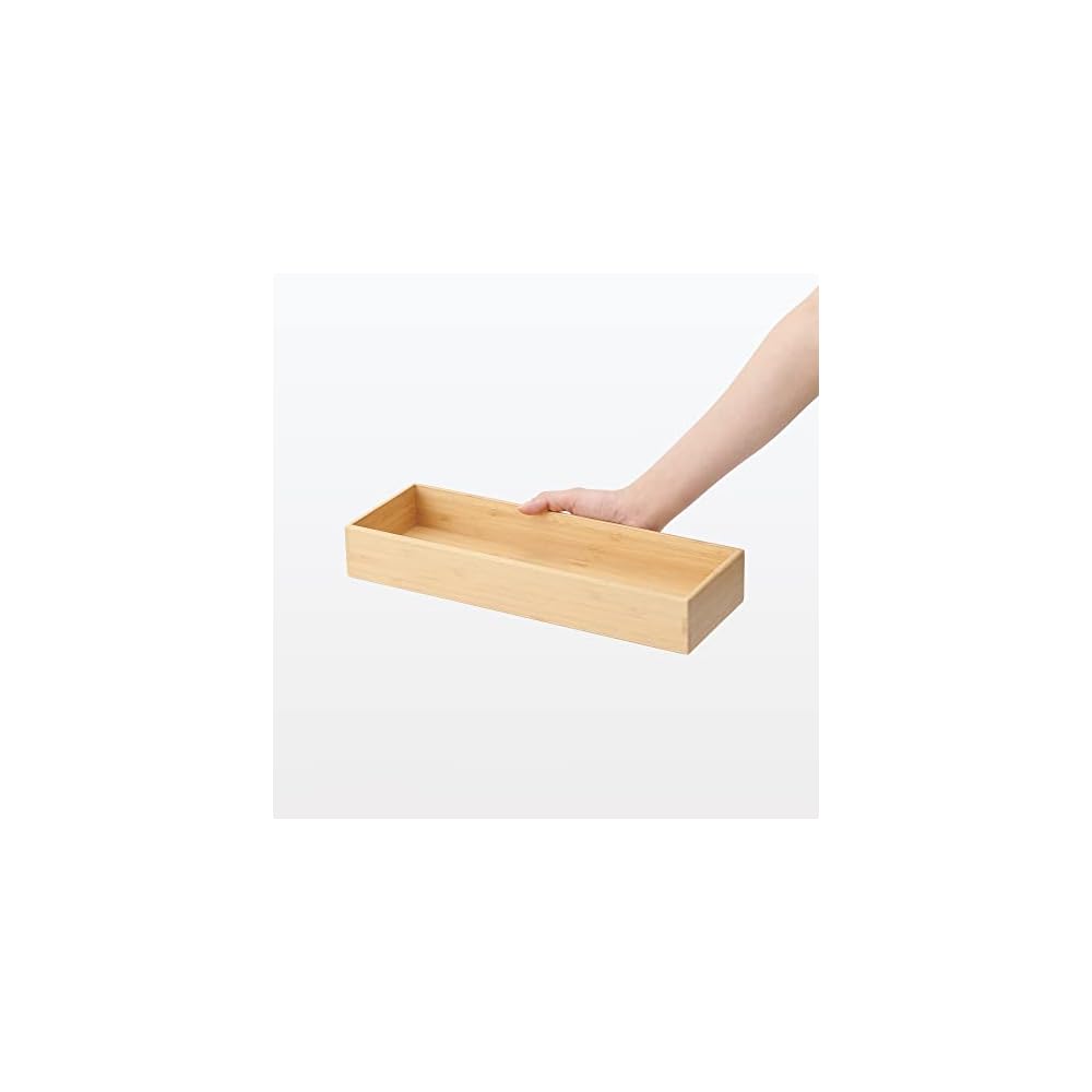 MUJI Stackable Bamboo Storage Box, Large, 115cm (W) x 34cm (D) x 55cm (H), Item No. 12057895,