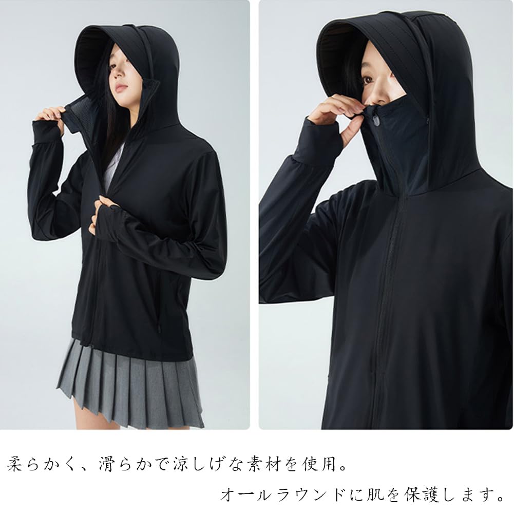 Rashguard for Men and UV Protection Cool to the Summer Long Sun Protection Body Coverage [HOTIAN] Women, Hoodie, Touch, Rashguard, Sleeve, Hooded,