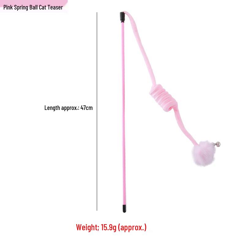 Pet Supplies Feather Bell Fairy Teaser Wand Collection - Interactive Cat Toys
