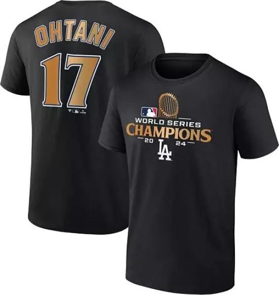 

Футболка Shohei Otani model Los Angeles Dodgers 2024 World Champion, черная, размер M [предмет]