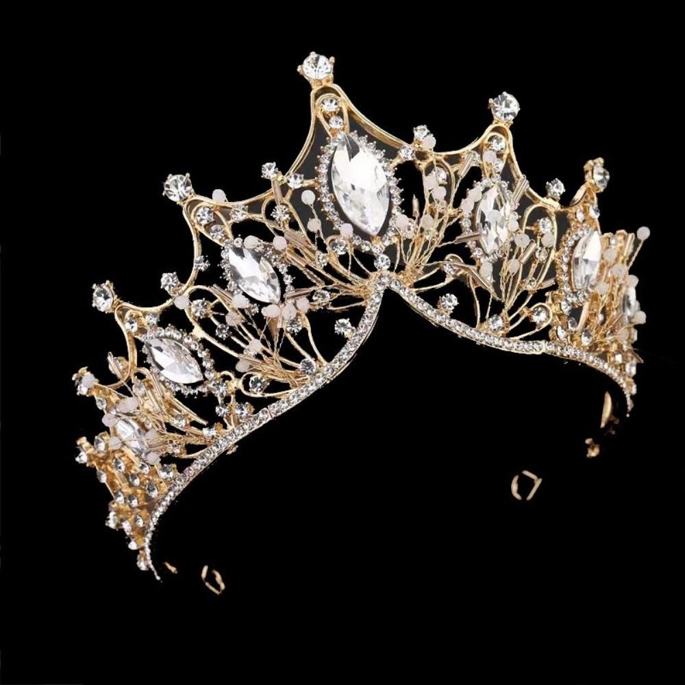 Elegant Princess Crowns Sparkling Rhinestone Diadem Bridal Tiaras  Photoshoot Accessories