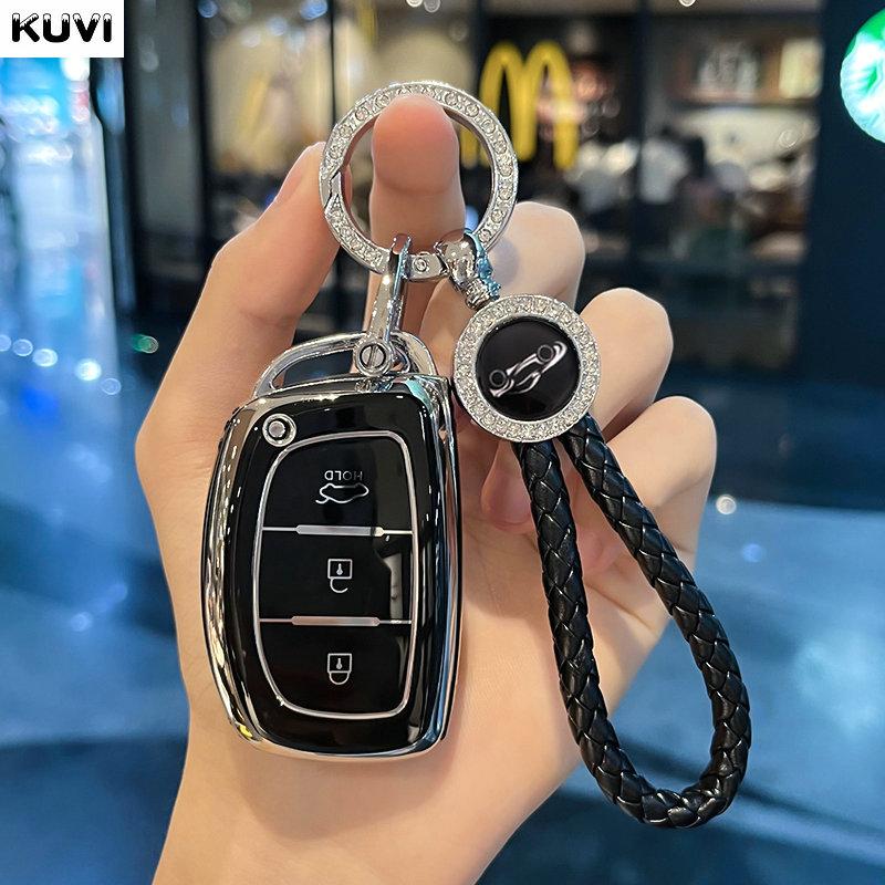 3 Button Tpu Car Key Case Cover Holder Keychain Fob For Hyundai Tucson Santa Fe Rena Sonata Elantra Creta Ix35 Ix45 I10 I30 I40