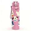 1pz Gruppo Cucciolo Animale Cartone Animato Stampa 750ml Colore Plastica Sportiva Borraccia Anti-perdita Coperchio a Flip con Cannuccia Adatta per Sport Ufficio Uso Domestico
