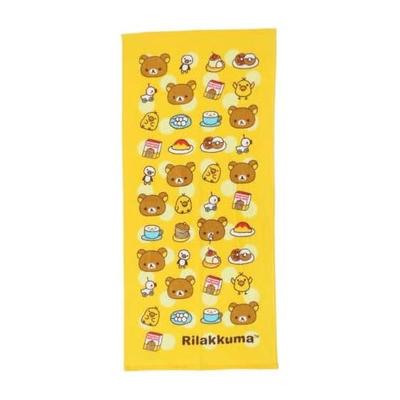 Rilakkuma [Face Towel] Jacquard Long Towel/Dot San-X