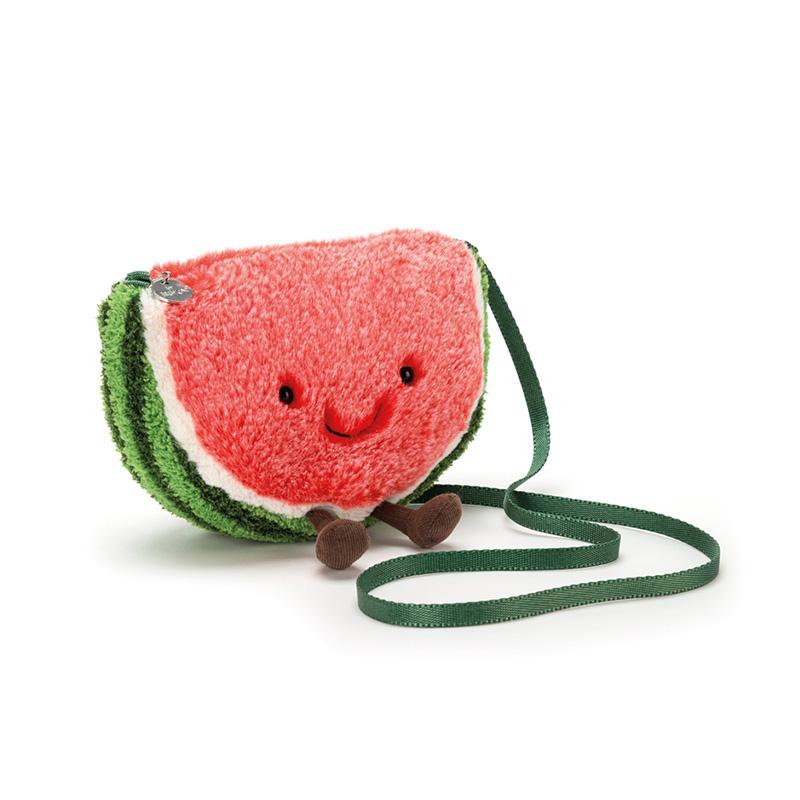 Jellycat Fun Food Series Watermelon Bag Plush Doll, Cute 18cm Stuffed Toy