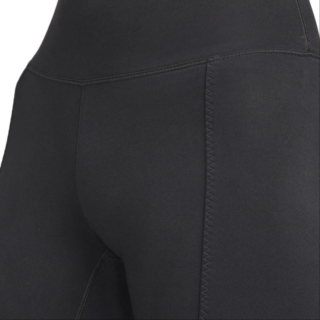 Nike Pantaloni Sportivi Lavorati a Maglia a Vita Alta con Spacco Laterale a tinta unita Donna pantaloni Neri FN4149-010