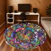 1pc Mandala Colorful Round Chair Mat Area Rug - Non-Slip, Floor Mat for Office, Bedroom, and Indoor Decor C1118077