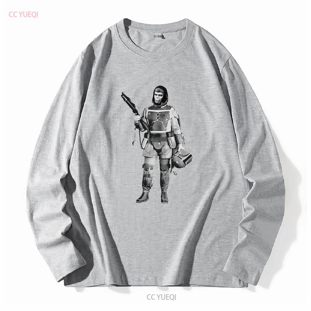 BOBA APE FETT T Shirt MASH UP Planet Mando Apes this is the way vintage Washed Soft homme Top For Everyday Wear Stylish Unisex