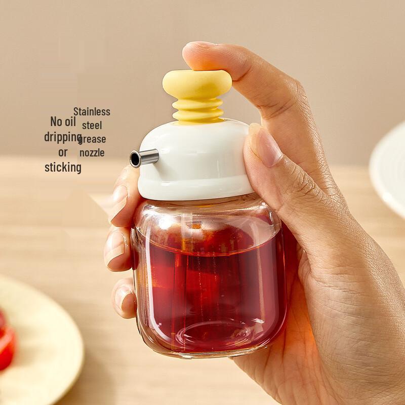 De Ou Xingguang Press-Type Glass Oil & Sauce Dispenser Set