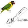 YAODHAOD 4.7" Bird Parrot Stainless Steel Metal Feeding Spoon Parrot Feeding Scoops Hand Feeding Spoons for Parrot (3PCS)