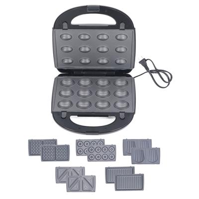 Elektrikli Sandviç Makinesi Panini Pres Donut Makinesi Makinesi 10 Çıkarılabilir Yapışmaz Waffle Makinesi