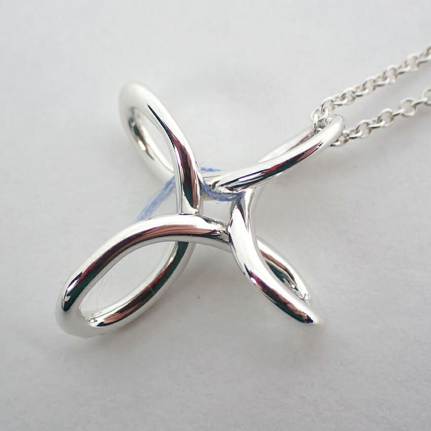 [Used] TIFFANY 925 Open Cross Infinity Pendant/g508-53