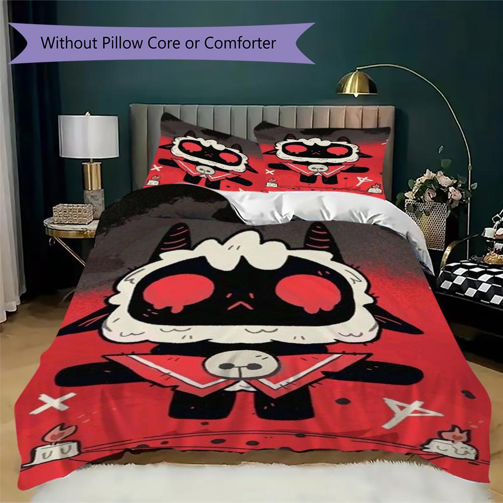 Cute Crying Lamb Pattern Bedding,Quilt Set Quilt Cover Pillowcase Home Birthday Gift (1*duvet cover+2*pillowcase,without core)ZSJT0917277