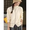 Dimanaf 2025 Women Long Sleeves Pullover Autumn Buttons Sweaters Style Solid Knitting Loose Sweater