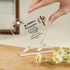 Inspirational Christian Scripture Cross Decor - Acrylic Heart-Shaped Desk Ornament with Joshua 1:9 Verse, Floral Design, Perfect for Home, Office, o