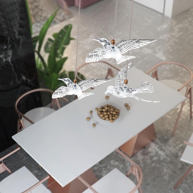 Creative Butterfly Swan Swallow Pendant Light for Bedroom or Living Room